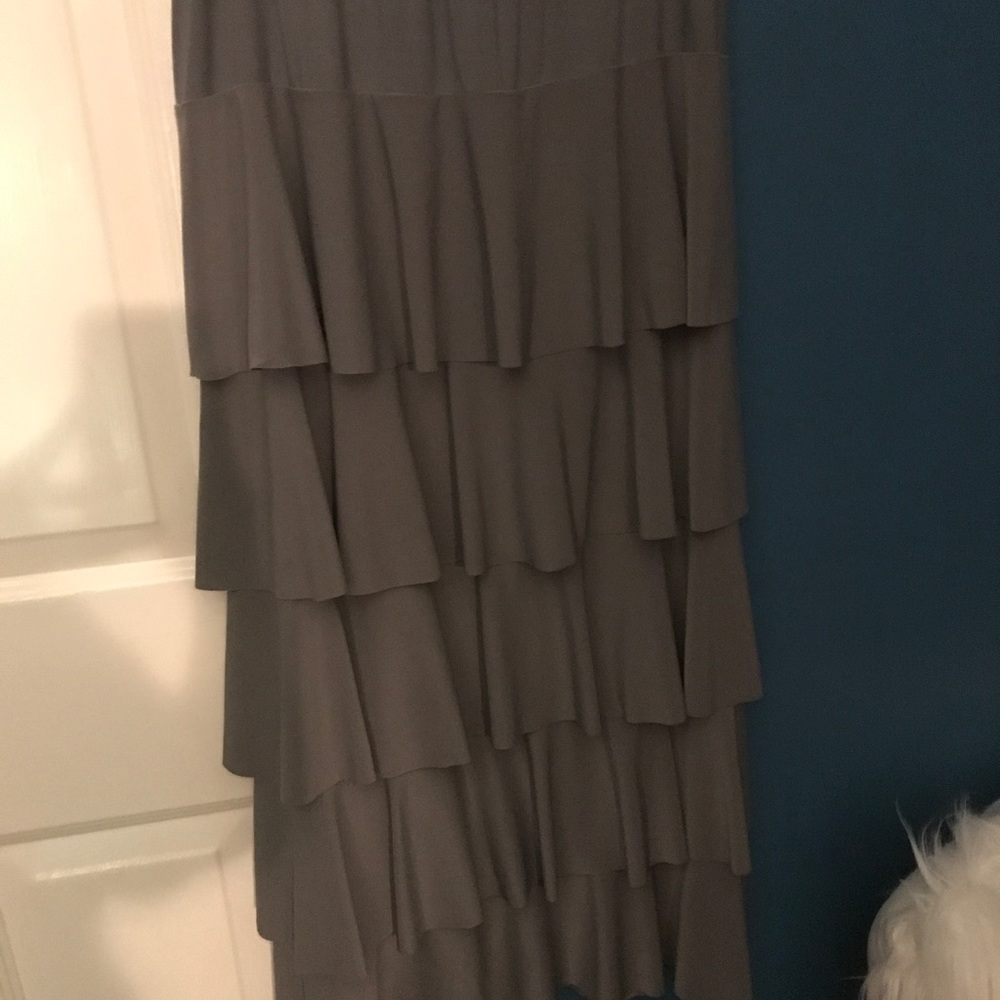 Gray ruffled skirt